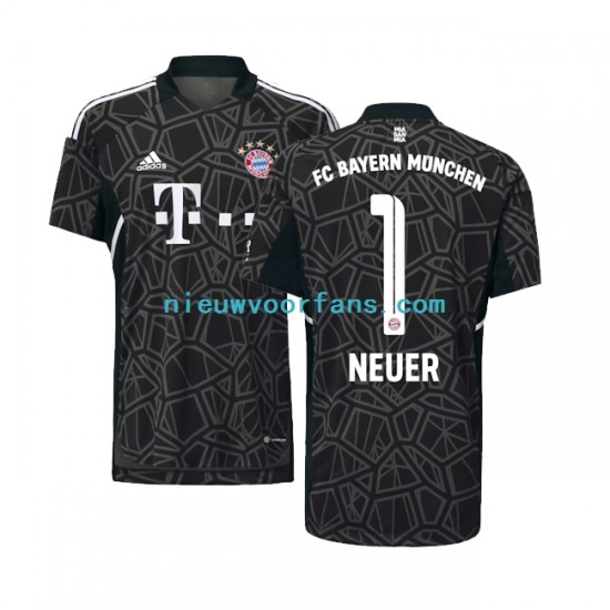 FC Bayern München Heren Shirt met Bedrukking Doelman Manuel Neuer 1 Uit 2022-2023 Korte Mouw