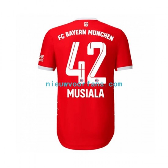 FC Bayern München Heren Shirt met Bedrukking Musiala 42 Thuis 2022-2023 Korte Mouw