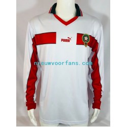 Marokko Heren Shirt met Bedrukking 1998 Retro Uit Lange Mouw