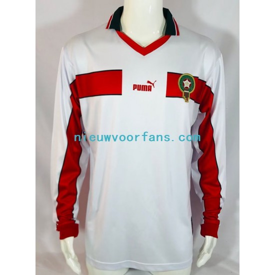 Marokko Heren Shirt met Bedrukking 1998 Retro Uit Lange Mouw