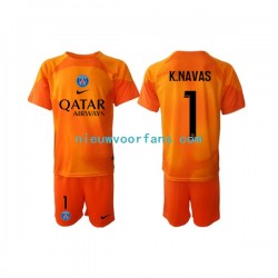 Paris Saint-Germain Kind Shirt met Bedrukking Doelman Keylor Navas 1 Uit 2022-2023 Korte Mouw