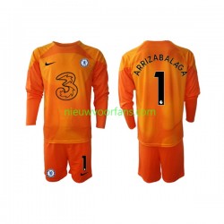 Chelsea Kind Shirt met Bedrukking Doelman Kepa Arrizabalaga 1 Thuis 2022-2023 Lange Mouw