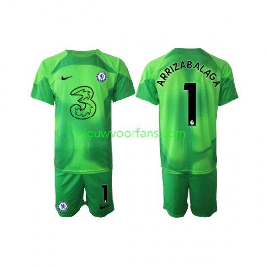 Chelsea Kind Shirt met Bedrukking Doelman Kepa Arrizabalaga 1 Derde 2022-2023 Korte Mouw