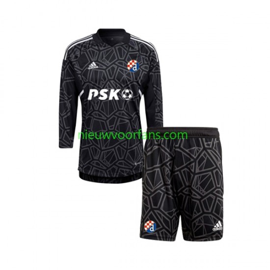 Kind Shirt met Bedrukking Doelman Dinamo Zagreb Thuis 2022-2023 Lange Mouw