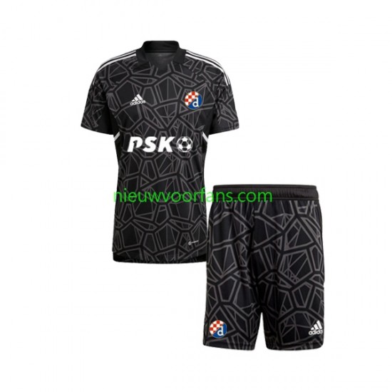 Kind Shirt met Bedrukking Doelman Dinamo Zagreb Thuis 2022-2023 Korte Mouw