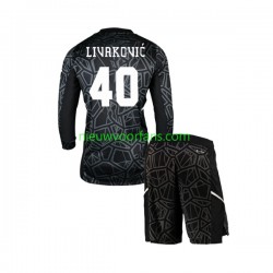Kind Shirt met Bedrukking Doelman Dinamo Zagreb Livakovic 40 Thuis 2022-2023 Lange Mouw