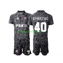 Kind Shirt met Bedrukking Doelman Dinamo Zagreb Livakovic 40 Thuis 2022-2023 Korte Mouw