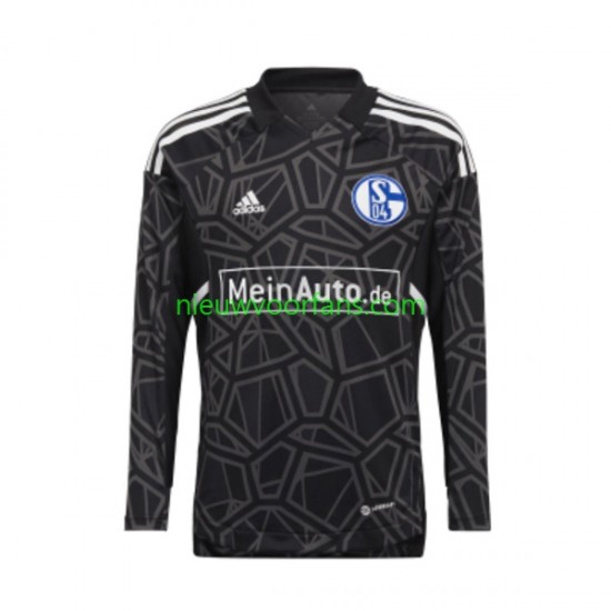 FC Schalke 04 Heren Shirt met Bedrukking Doelman Thuis 2022-2023 Lange Mouw