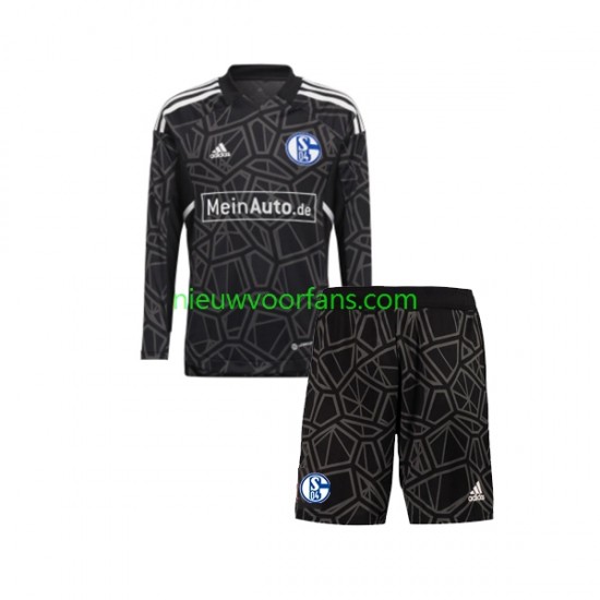 FC Schalke 04 Kind Shirt met Bedrukking Doelman Thuis 2022-2023 Lange Mouw