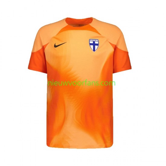 Finland Heren Shirt met Bedrukking Doelman Thuis 2022-2023 Korte Mouw
