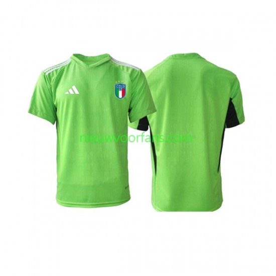 Italië Heren Shirt met Bedrukking Doelman Thuis 2023 Korte Mouw