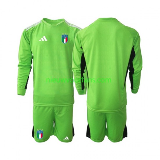 Italië Kind Shirt met Bedrukking Doelman Thuis 2023 Lange Mouw