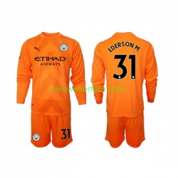 Manchester City Kind Shirt met Bedrukking Doelman Ederson M 31 Derde 2022-2023 Lange Mouw