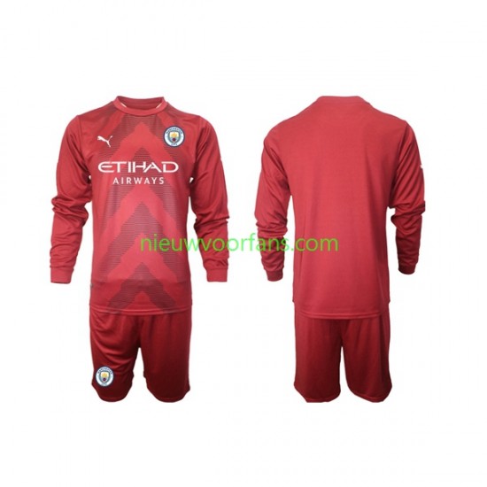 Manchester City Kind Shirt met Bedrukking Doelman Thuis 2022-2023 Lange Mouw
