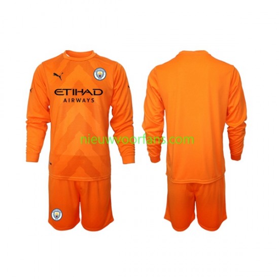 Manchester City Kind Shirt met Bedrukking Doelman Derde 2022-2023 Lange Mouw