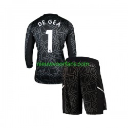 Manchester United Kind Shirt met Bedrukking Doelman DE GEA 1 Uit 2022-2023 Lange Mouw