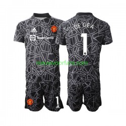 Manchester United Kind Shirt met Bedrukking Doelman DE GEA 1 Uit 2022-2023 Korte Mouw