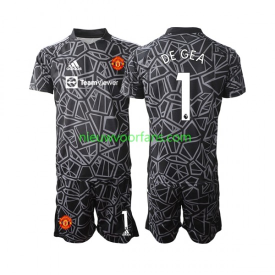 Manchester United Kind Shirt met Bedrukking Doelman DE GEA 1 Uit 2022-2023 Korte Mouw