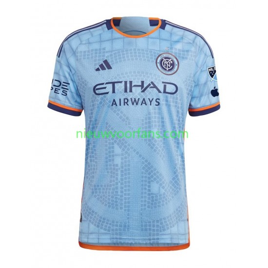 New York City Heren Shirt met Bedrukking FC Thuis 2023-2024 Korte Mouw