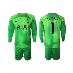 Tottenham Hotspur Kind Shirt met Bedrukking Doelman Hugo Lloris 1 Uit 2022-2023 Lange Mouw
