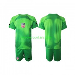 USA Kind Shirt met Bedrukking Doelman Vierde WK 2022 Korte Mouw