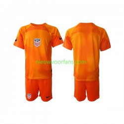 USA Kind Shirt met Bedrukking Doelman Thuis WK 2022 Korte Mouw