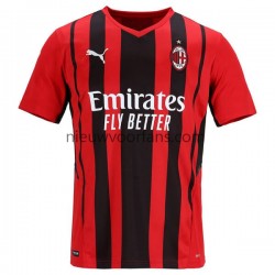 AC Milan Heren Shirt met Bedrukking Thuis 2021-2022 Korte Mouw