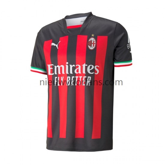 AC Milan Heren Shirt met Bedrukking Thuis 2022-2023 Korte Mouw