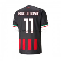 AC Milan Heren Shirt met Bedrukking Ibrahimović 11 Thuis 2022-2023 Korte Mouw