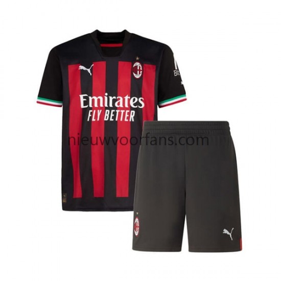 AC Milan Kind Shirt met Bedrukking Thuis 2022-2023 Korte Mouw