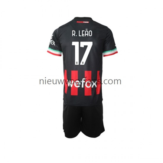 AC Milan Kind Shirt met Bedrukking Rafael Leao 17 Thuis 2022-2023 Korte Mouw