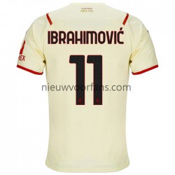AC Milan Heren Shirt met Bedrukking Ibrahimović Zlatan 11 Uit 2021-2022 Korte Mouw