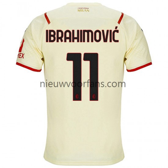 AC Milan Heren Shirt met Bedrukking Ibrahimović Zlatan 11 Uit 2021-2022 Korte Mouw