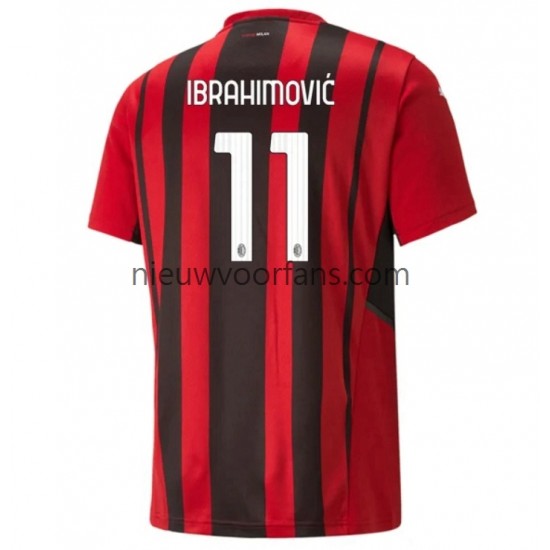 AC Milan Heren Shirt met Bedrukking Ibrahimović Zlatan 11 Thuis 2021-2022 Korte Mouw