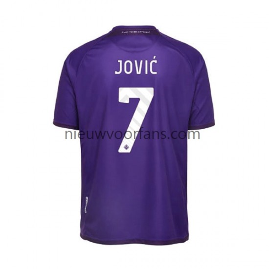 Fiorentina Heren Shirt met Bedrukking Jovic 7 Thuis 2022-2023 Korte Mouw