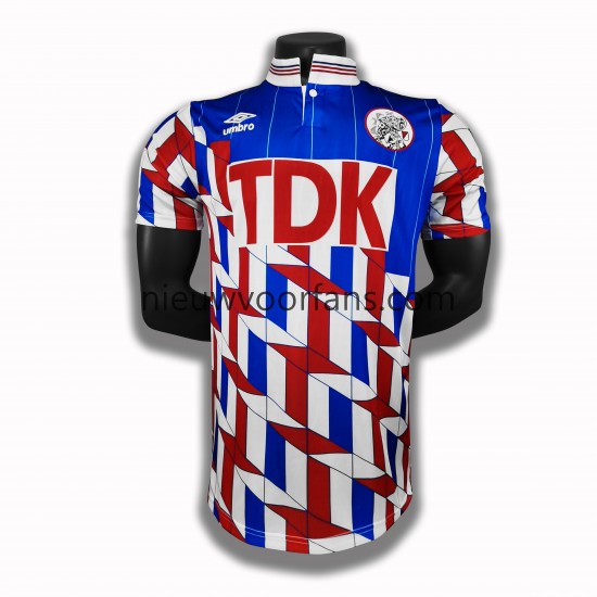 AFC Ajax Heren Shirt met Bedrukking 1990 Retro Uit Korte Mouw