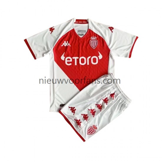 AS Monaco Kind Shirt met Bedrukking Thuis 2022-2023 Korte Mouw