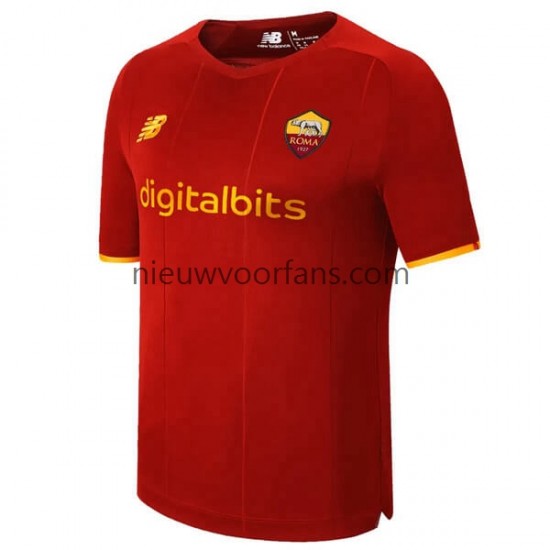 AS Roma Heren Shirt met Bedrukking Thuis 2021-2022 Korte Mouw