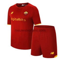 AS Roma Kind Shirt met Bedrukking Thuis 2021-2022 Korte Mouw