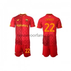 AS Roma Kind Shirt met Bedrukking Nicolo Zaniolo 22 Thuis 2022-2023 Korte Mouw
