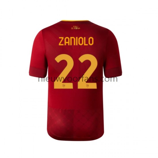 AS Roma Heren Shirt met Bedrukking Zaniolo 22 Thuis 2022-2023 Korte Mouw