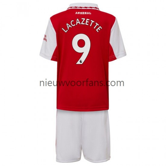 Arsenal Kind Shirt met Bedrukking Lacazette 9 Thuis 2022-2023 Korte Mouw