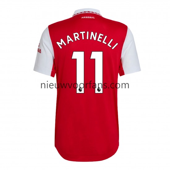 Arsenal Heren Shirt met Bedrukking Martinelli 11 Thuis 2022-2023 Korte Mouw