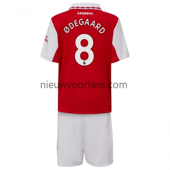Arsenal Kind Shirt met Bedrukking Odegaard 8 Thuis 2022-2023 Korte Mouw