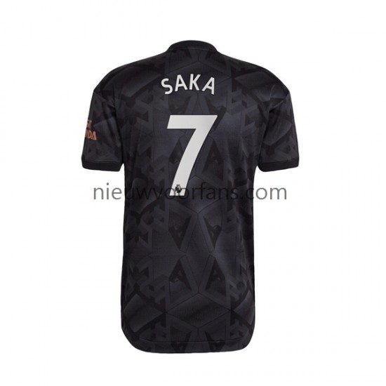 Arsenal Heren Shirt met Bedrukking Saka 7 Uit 2022-2023 Korte Mouw