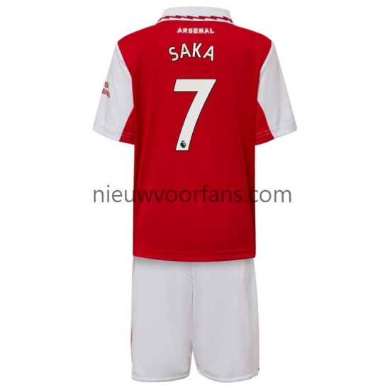 Arsenal Kind Shirt met Bedrukking Saka 7 Thuis 2022-2023 Korte Mouw