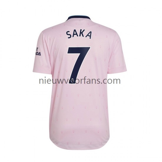 Arsenal Heren Shirt met Bedrukking Saka 7 Derde 2022-2023 Korte Mouw