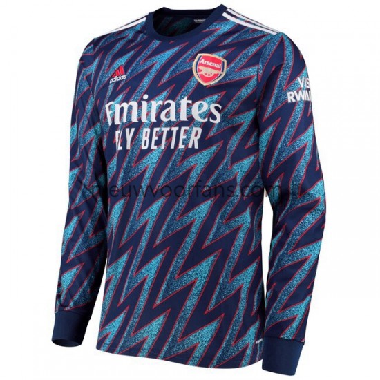 Arsenal Heren Shirt met Bedrukking Derde 2021-2022 Lange Mouw