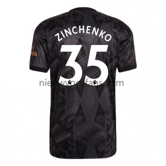 Arsenal Heren Shirt met Bedrukking Zinchenko 35 Uit 2022-2023 Korte Mouw