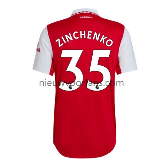 Arsenal Heren Shirt met Bedrukking Zinchenko 35 Thuis 2022-2023 Korte Mouw